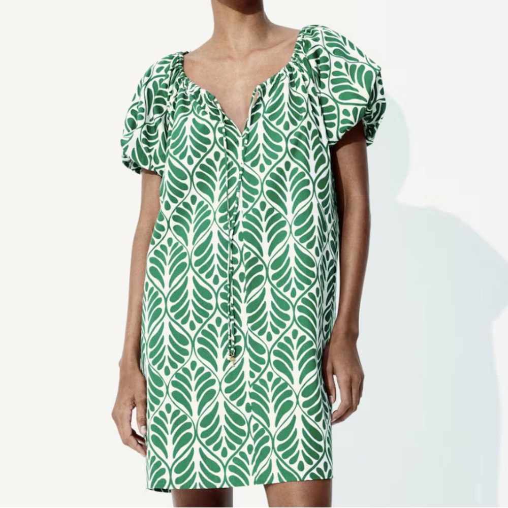 NWT H&M DRAWSTRING-NECK DRESS